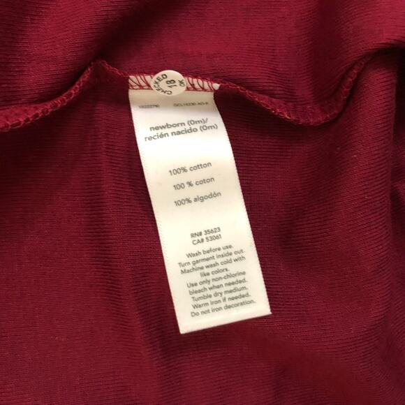 Carter's NWOT Red Floral Sleepers Set of 2 Red Cream 100% Cotton Newborn - Picture 8 of 11